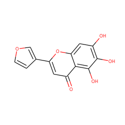 O=c1cc(-c2ccoc2)oc2cc(O)c(O)c(O)c12 ZINC000653803575