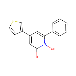 O=c1cc(-c2ccsc2)cc(-c2ccccc2)n1O ZINC000095564348