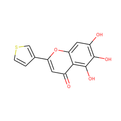 O=c1cc(-c2ccsc2)oc2cc(O)c(O)c(O)c12 ZINC000653804964