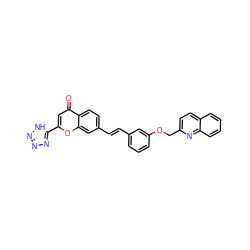 O=c1cc(-c2nnn[nH]2)oc2cc(/C=C/c3cccc(OCc4ccc5ccccc5n4)c3)ccc12 ZINC000013821952