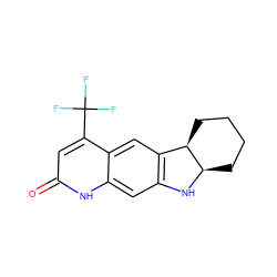 O=c1cc(C(F)(F)F)c2cc3c(cc2[nH]1)N[C@@H]1CCCC[C@H]31 ZINC000003814376