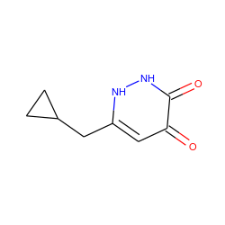 O=c1cc(CC2CC2)[nH][nH]c1=O ZINC000206407464