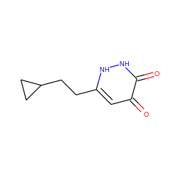 O=c1cc(CCC2CC2)[nH][nH]c1=O ZINC000206372635