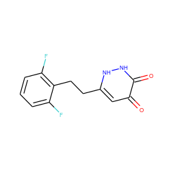 O=c1cc(CCc2c(F)cccc2F)[nH][nH]c1=O ZINC000205740138