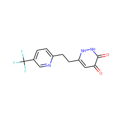 O=c1cc(CCc2ccc(C(F)(F)F)cn2)[nH][nH]c1=O ZINC000205743054