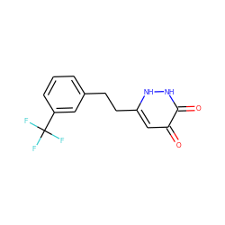 O=c1cc(CCc2cccc(C(F)(F)F)c2)[nH][nH]c1=O ZINC000095592279