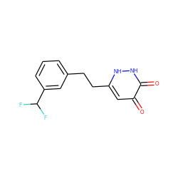 O=c1cc(CCc2cccc(C(F)F)c2)[nH][nH]c1=O ZINC000205765389