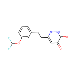 O=c1cc(CCc2cccc(OC(F)F)c2)[nH][nH]c1=O ZINC000205744002