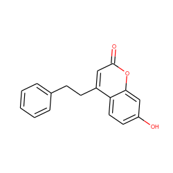 O=c1cc(CCc2ccccc2)c2ccc(O)cc2o1 ZINC000045352057