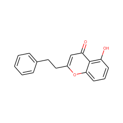 O=c1cc(CCc2ccccc2)oc2cccc(O)c12 ZINC000014455453