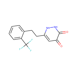 O=c1cc(CCc2ccccc2C(F)(F)F)[nH][nH]c1=O ZINC000095587456