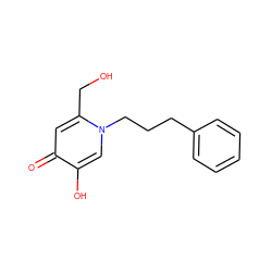 O=c1cc(CO)n(CCCc2ccccc2)cc1O ZINC000299871735