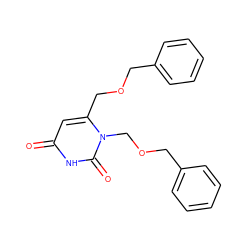 O=c1cc(COCc2ccccc2)n(COCc2ccccc2)c(=O)[nH]1 ZINC000653850061