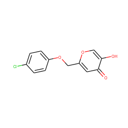 O=c1cc(COc2ccc(Cl)cc2)occ1O ZINC000096272011