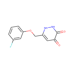 O=c1cc(COc2cccc(F)c2)[nH][nH]c1=O ZINC001772624350