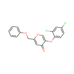 O=c1cc(COc2ccccc2)occ1Oc1ccc(Cl)cc1Cl ZINC000473115007