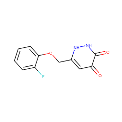 O=c1cc(COc2ccccc2F)[nH][nH]c1=O ZINC001772581780