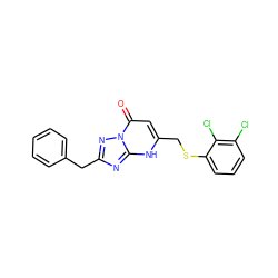 O=c1cc(CSc2cccc(Cl)c2Cl)[nH]c2nc(Cc3ccccc3)nn12 ZINC000103236982