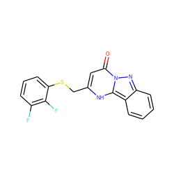 O=c1cc(CSc2cccc(F)c2F)[nH]c2c3ccccc3nn12 ZINC000103224616