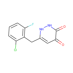 O=c1cc(Cc2c(F)cccc2Cl)[nH][nH]c1=O ZINC000205765725