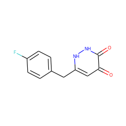 O=c1cc(Cc2ccc(F)cc2)[nH][nH]c1=O ZINC000205769426