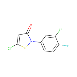 O=c1cc(Cl)sn1-c1ccc(F)c(Cl)c1 ZINC000040950100