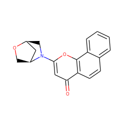 O=c1cc(N2C[C@H]3C[C@@H]2CO3)oc2c1ccc1ccccc12 ZINC000013608078