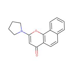 O=c1cc(N2CCCC2)oc2c1ccc1ccccc12 ZINC000013608068