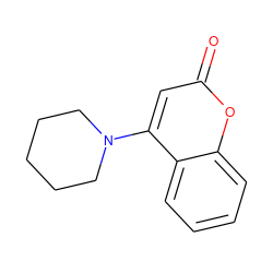 O=c1cc(N2CCCCC2)c2ccccc2o1 ZINC000000053303