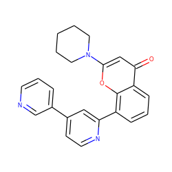 O=c1cc(N2CCCCC2)oc2c(-c3cc(-c4cccnc4)ccn3)cccc12 ZINC000100077979