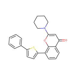 O=c1cc(N2CCCCC2)oc2c(-c3ccc(-c4ccccc4)s3)cccc12 ZINC000101172307