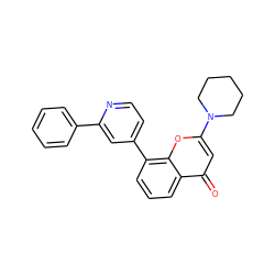 O=c1cc(N2CCCCC2)oc2c(-c3ccnc(-c4ccccc4)c3)cccc12 ZINC000100077921