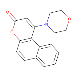 O=c1cc(N2CCOCC2)c2c(ccc3ccccc32)o1 ZINC000013608045