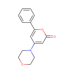 O=c1cc(N2CCOCC2)cc(-c2ccccc2)o1 ZINC000049942508