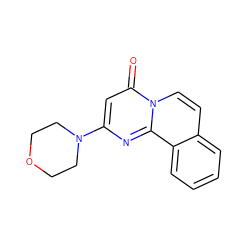 O=c1cc(N2CCOCC2)nc2c3ccccc3ccn12 ZINC000013608047