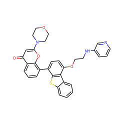 O=c1cc(N2CCOCC2)oc2c(-c3ccc(OCCNc4cccnc4)c4c3sc3ccccc34)cccc12 ZINC000101696290