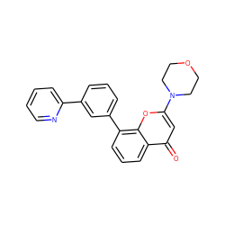 O=c1cc(N2CCOCC2)oc2c(-c3cccc(-c4ccccn4)c3)cccc12 ZINC000100078101