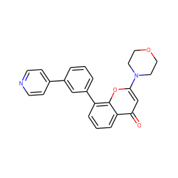 O=c1cc(N2CCOCC2)oc2c(-c3cccc(-c4ccncc4)c3)cccc12 ZINC000100078129