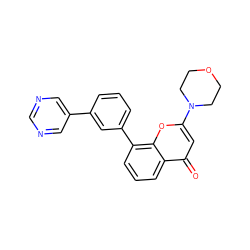 O=c1cc(N2CCOCC2)oc2c(-c3cccc(-c4cncnc4)c3)cccc12 ZINC000101172304