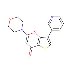 O=c1cc(N2CCOCC2)oc2c(-c3cccnc3)csc12 ZINC000101661859