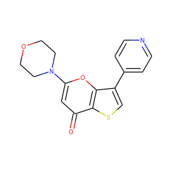 O=c1cc(N2CCOCC2)oc2c(-c3ccncc3)csc12 ZINC000101661852