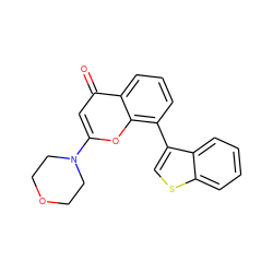 O=c1cc(N2CCOCC2)oc2c(-c3csc4ccccc34)cccc12 ZINC000013677206