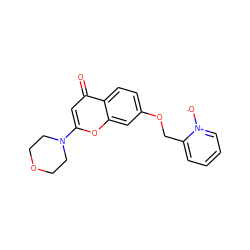 O=c1cc(N2CCOCC2)oc2cc(OCc3cccc[n+]3[O-])ccc12 ZINC000013677053