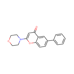 O=c1cc(N2CCOCC2)oc2ccc(-c3ccccc3)cc12 ZINC000013608057