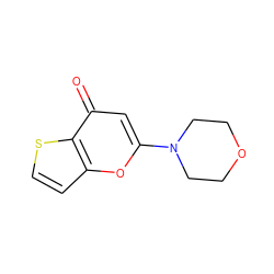 O=c1cc(N2CCOCC2)oc2ccsc12 ZINC000101661913