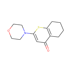 O=c1cc(N2CCOCC2)sc2c1CCCC2 ZINC000101074332