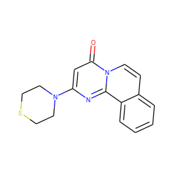 O=c1cc(N2CCSCC2)nc2c3ccccc3ccn12 ZINC000013608156