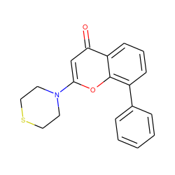 O=c1cc(N2CCSCC2)oc2c(-c3ccccc3)cccc12 ZINC000013608062