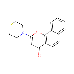 O=c1cc(N2CCSCC2)oc2c1ccc1ccccc12 ZINC000000003112