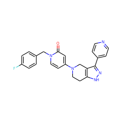 O=c1cc(N2CCc3[nH]nc(-c4ccncc4)c3C2)ccn1Cc1ccc(F)cc1 ZINC000473094914